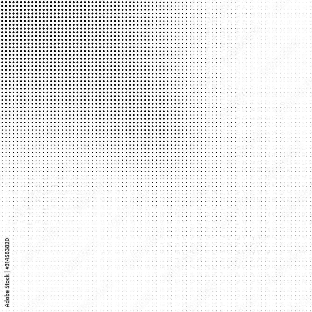 Poster abstract halftone background in black and white. dotted vector pattern