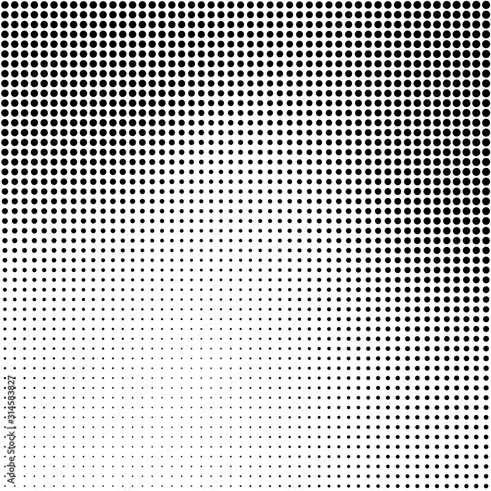 Canvas Prints abstract halftone background in black and white. dotted vector pattern