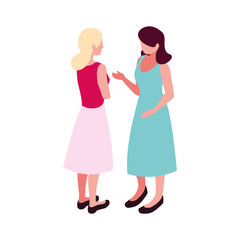 businesswomen with various views, poses and gestures