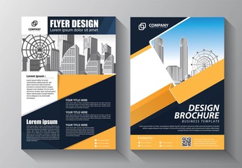 Brochure design, cover modern layout, annual report, poster, flyer in A4 with colorful triangles, geometric shapes for tech, science, market with light background