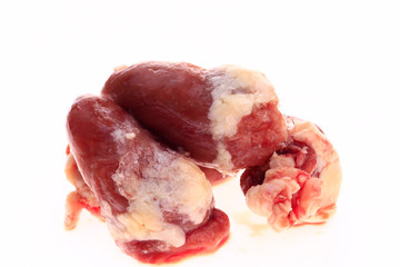 The heart in the white background