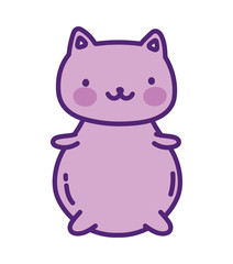 Obraz na płótnie Canvas cute cat happy cartoon design
