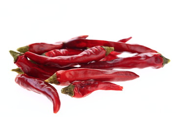Isolated in the white background of red pepper