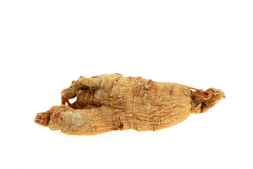 Ginseng on a white background