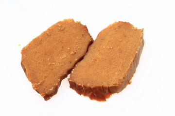 Rice cake zi ba on a white background