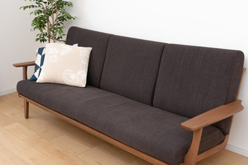 ソファと観葉植物