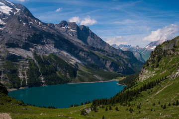 Naklejka na ściany i meble Swiss mountain lake