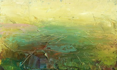 Obraz na płótnie Canvas oil Nature painting, landscape abstract acrylic background