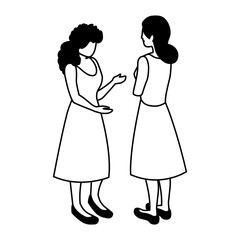 silhouette of businesswomen with various views, poses and gestures