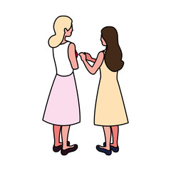 businesswomen with various views, poses and gestures