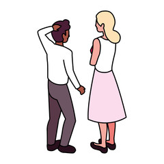 people of business standing on white background