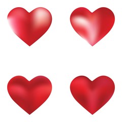 Kit of modern backgrounds hearts.