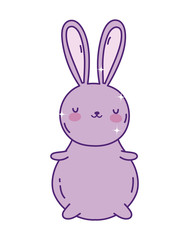 cute rabbit cartoon character toy icon