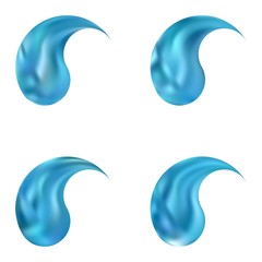 Set of smooth backgrounds with yin or yang.