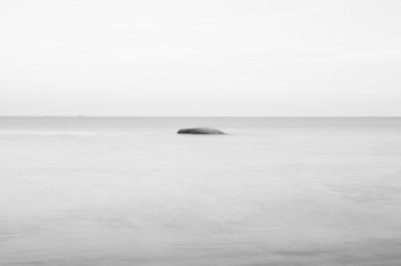 Fototapeta na wymiar Black and white image of amazing seascape.