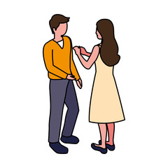 people of business standing on white background