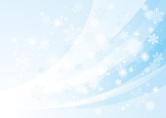 雪の結晶　冬の背景　青