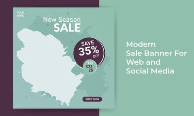 Fototapeta premium Modern sale banner for web and social media