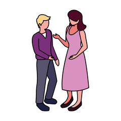 people of business standing on white background