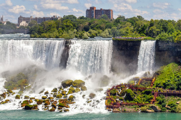 Beautiful Niagara Falls on a sunny day