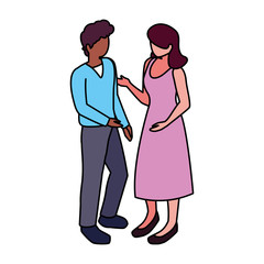 people of business standing on white background