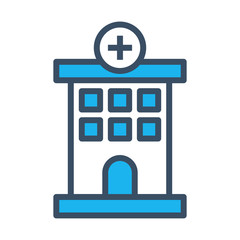 Hospital flat icon 
