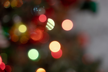 Light Red and orange holiday bokeh. Abstract Christmas background