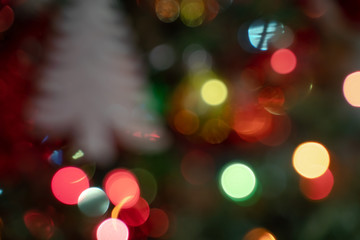 Light Red and orange holiday bokeh. Abstract Christmas background