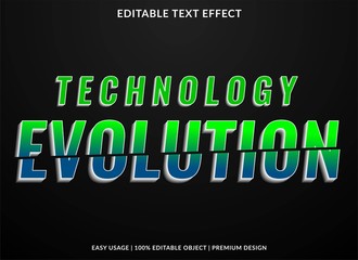 evolution text effect template with 3d type style and bold text concept use for brand label and logotype 