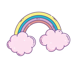Fototapete Wolken süße Regenbogenwolken Himmelsphantasie-Symbol