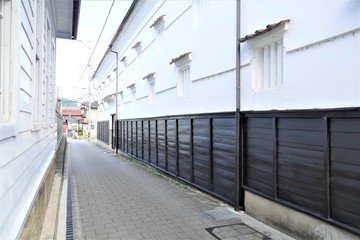 西条　酒蔵通りの風景