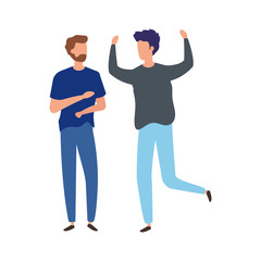 young men avatar character icons