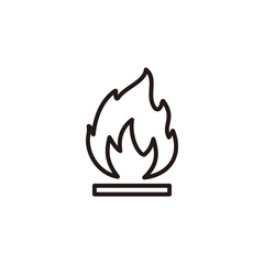 Flammable icon symbol vector illustration