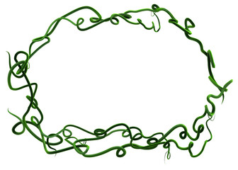 Plant Vines Green, Curly Decoration Frame