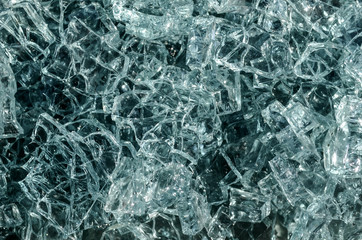 Broken glass with on background
