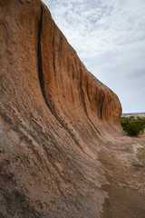 Wave Rock at sunset, Pildappa Rock, South Australia