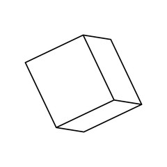 cube isometric line style icon