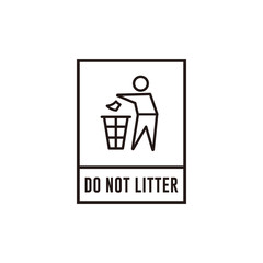 Do not litter icon symbol vector illustration