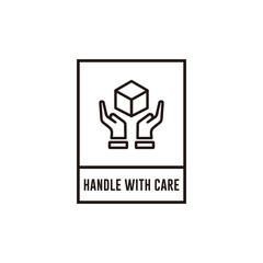Handle with care icon symbol vector illustration