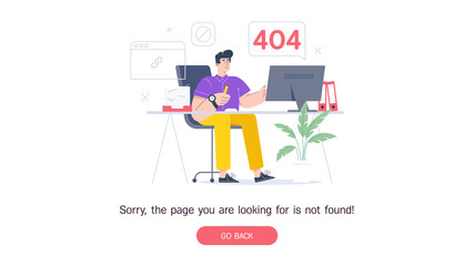 Obraz na płótnie Canvas 404 error web page