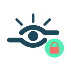 Retina scan and lock,Cyber security concept. Digital security authentication concept. Biometric authorization. Identification