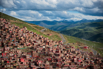 Larung gar,The grand of regional of Buddha in Tibet