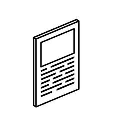 document paper report isolated icon vector illustration design