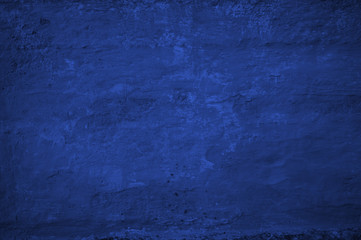 Texture of old classic blue color stucco wall. Year 2020 Abstract stucco background.empty blank template.