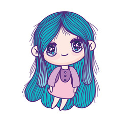 kids, cute little girl anime cartoon character