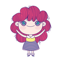 kids, cute little girl anime cartoon character