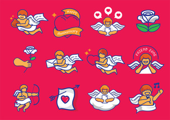 cupid illustration set