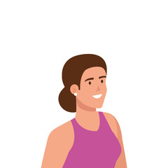 beautiful woman avatar character icon vector illustration design