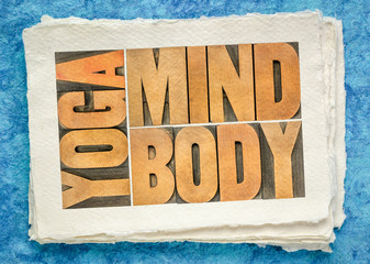 yoga, mind, body word abstract