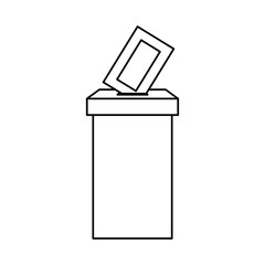 ballot box carton isolated icon vector illustration design